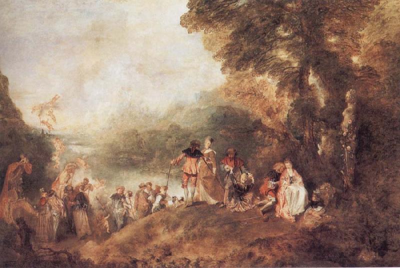 WATTEAU, Antoine The Pilgrimago to the Island of Cythera oil painting picture
